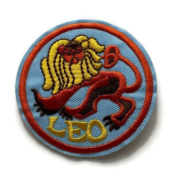 Leo Zodiac Embroidered Patch - Picture 1 of 3